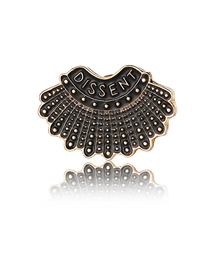Fashion Gold Color Alloy Dripping Fan-shaped Brooch