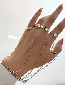 Fashion 3# Alloy Diamond Geometric Link Link Bracelet