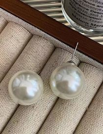 Fashion Pearl Stud Earrings (silver Needle) Geometric Pearl Stud Earrings