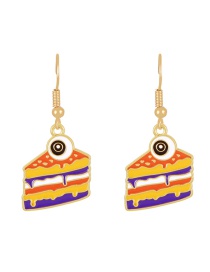 Fashion Color-2 Alloy Drop Oil Halloween Eye Eye Cake Earrings