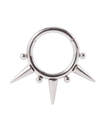 Fashion Steel Color (2) Titanium Steel Geometric Taper Piercing Ear Bone Ring