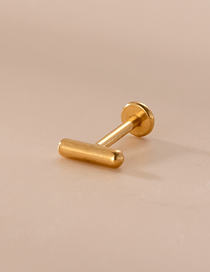 Fashion Gold 5# Stainless Steel Inlaid Zirconium Geometric Piercing Lip