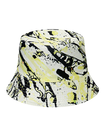 Fashion Yellow Polyester Graffiti Bucket Hat
