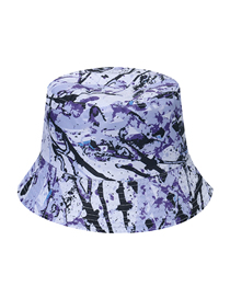 Fashion Purple Polyester Graffiti Bucket Hat