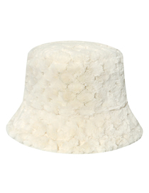 Fashion Creamy-white Faux Rabbit Bucket Hat
