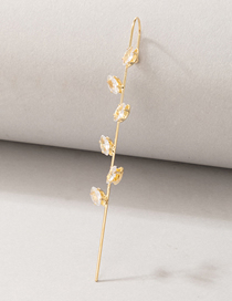 Fashion Gold Alloy Geometric Diamond Ear Wire