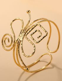Fashion Gold Alloy Skeleton Butterfly Open Arm Bracelet
