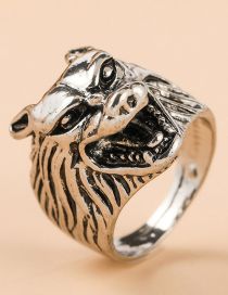 Fashion Silver Alloy Geometric Lion Ring