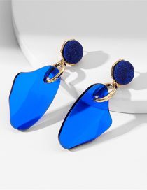Fashion Blue Acrylic Irregular Earrings