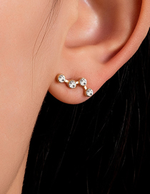 Fashion 6602 Alloy Diamond Geometric Stud Earrings