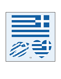 Fashion 13 Greece (2) Environmental Protection Waterproof Flag Lips Love Tattoo Stickers
