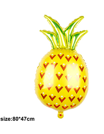 Fashion Leafy Pineapples (5 Pcs) Aluminium Film Geometric Cartoon Balloon