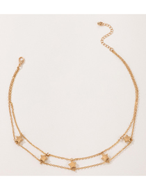 Fashion Gold Alloy Three-dimensional Star Necklace