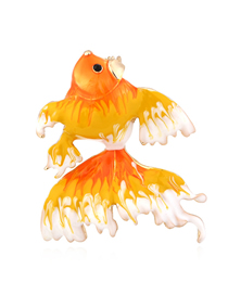 Fashion Suit Alloy Drip Oil Three-dimensional Goldfish Pin