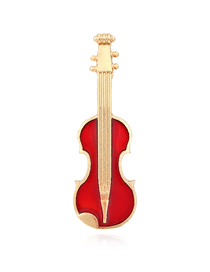 Fashion Suit Alloy Drip Oil Violin Pin
