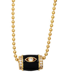 Fashion Black Bronze Diamond Eye Drop Oil Small Waist Necklace