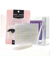 Fashion L Thick Section [144 Stickers] + Watering Can/tool Lace Mesh Olive Double Eyelid