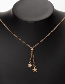 Fashion Star Alloy Diamond Star Necklace