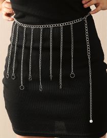 Fashion Silver Metal Chain Fringed Waist Chain