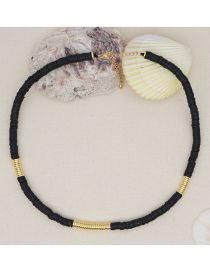 Fashion Black 6mm Soft Ceramic Necklace