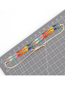 Fashion Color Colorful Gradient Beaded Beaded Braided Bracelet