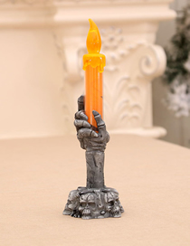 Fashion Yellow Halloween Glowing Candle (with Battery)