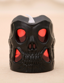 Fashion Style 2 Halloween Glowing Skull Candle (with Battery)