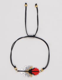 Fashion 10# Rice Beaded Feather Bracelet