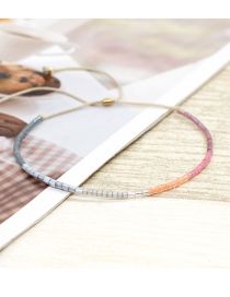 Fashion Color Glass Rice Beaded Bracelet