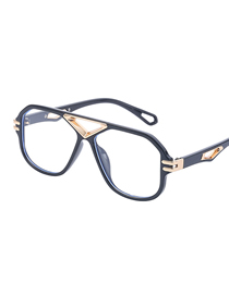 Fashion Black Anti-blue Light Pc Cutout Triangle Square Large Frame Sunglasses
