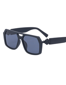 Fashion Sand Black Pc Steam Square Large Frame Sunglasses