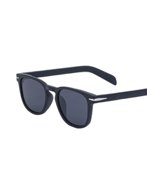 Fashion Polarized Matte Black Pc Square Large Frame Sunglasses