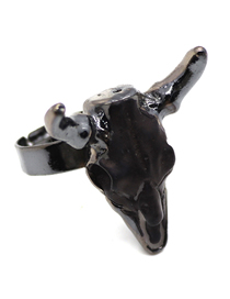Fashion No. 1 (price For 2) Resin Bull Head Ring