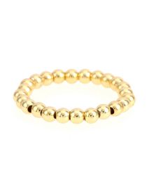 Fashion Gold Gold Plated Copper Beaded Ring