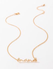 Fashion Gold Alloy Geometric Alphabet Necklace