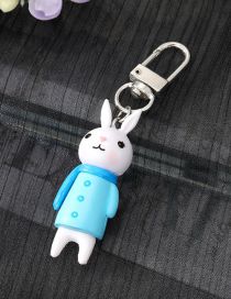 Fashion Blue Bunny Plastic Cartoon Rabbit Keychain