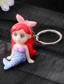 Fashion Redhead Princess Cartoon Mermaid Keychain