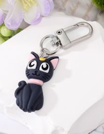 Fashion Black Moon Cat Cartoon Moon Cat Keychain