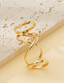 Fashion Gold Metal Line Ring