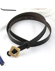 Fashion Black Diamond Snap Wide Belt