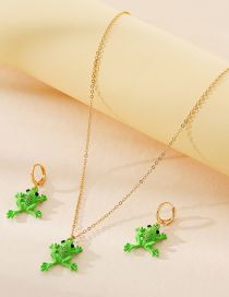 Fashion Gold Pure Copper Frog Earring Necklace Set