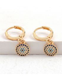 Fashion Gold Bronze Zirconium Sunflower Earrings
