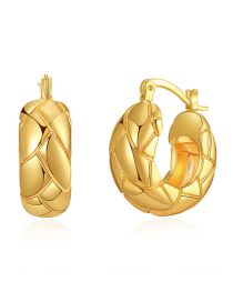 Fashion Gold Copper Gold Plated Irregular Embossed Earrings