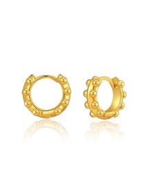 Fashion Gold Gold Plated Copper Transfer Bead Earrings