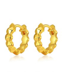 Fashion Gold Copper Gold Plated Faceted Earrings
