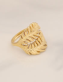 Fashion 6# Titanium Feather Ring