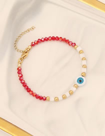 Fashion 4# Red Bracelet Geometric Crystal Panel Beaded Eye Bracelet