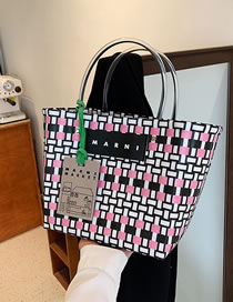 Fashion Color Six Straw Large Capacity Tote