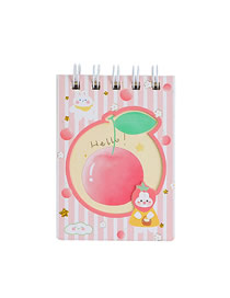 Fashion Pink Cherry Paper Cartoon Portable Coil Book