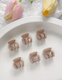 Fashion 5# 6 Coffee Color Small Clips Resin M-shaped Grip Set